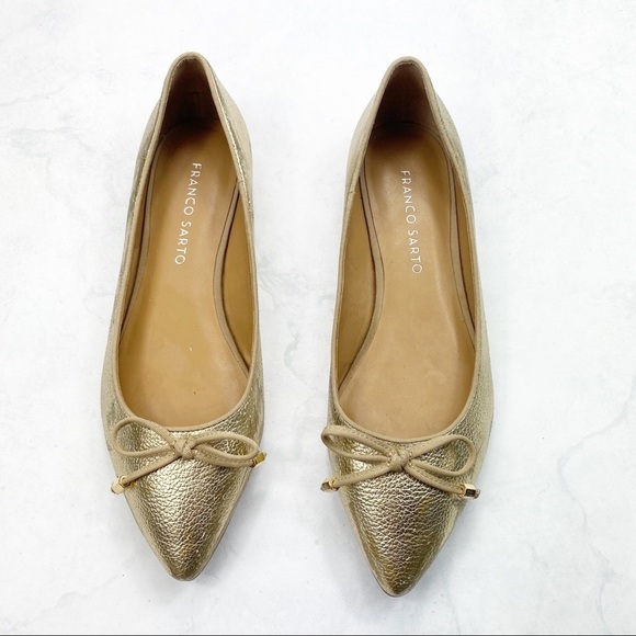 [Franco Sarto] Metallic Gold Flats - Picture 1 of 3